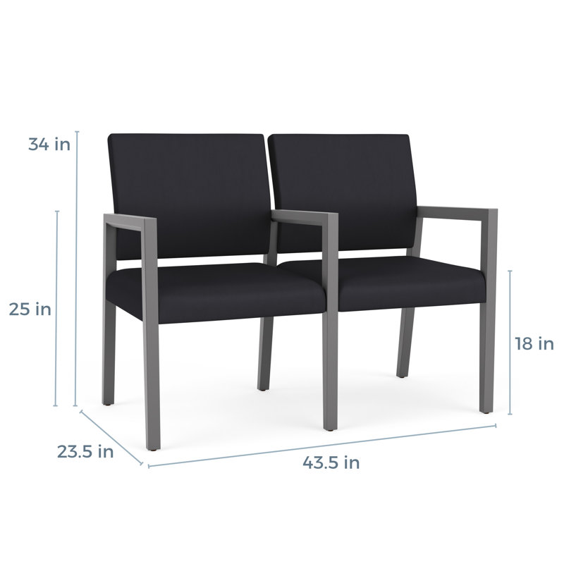 Structure en bois 2 places Brooklyn, Étain, Noir Patriot Plus - nettoyez le vinyle avec un lin