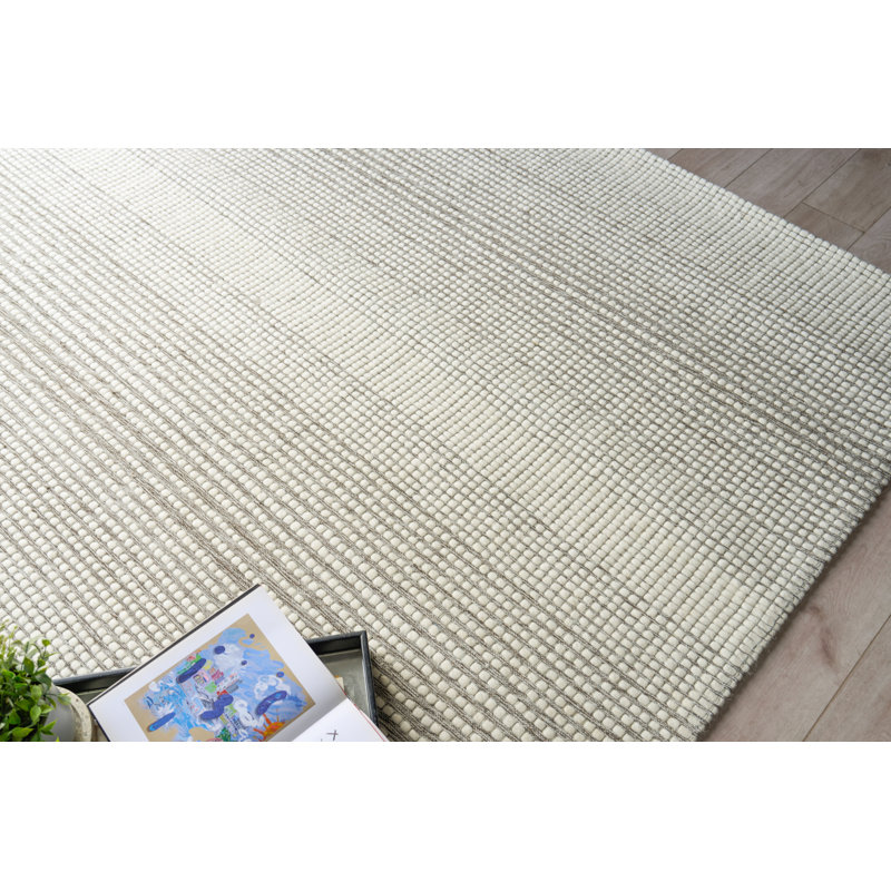 Metrix Hand Tufted New Zealand Wool Brown/Ivory Area Rug, 10'X14'