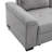 Behler 3-Piece Sleeper Sectional Sofa with USB Charge,Hidden Arm Storage and Storage Ottoman-908293132
