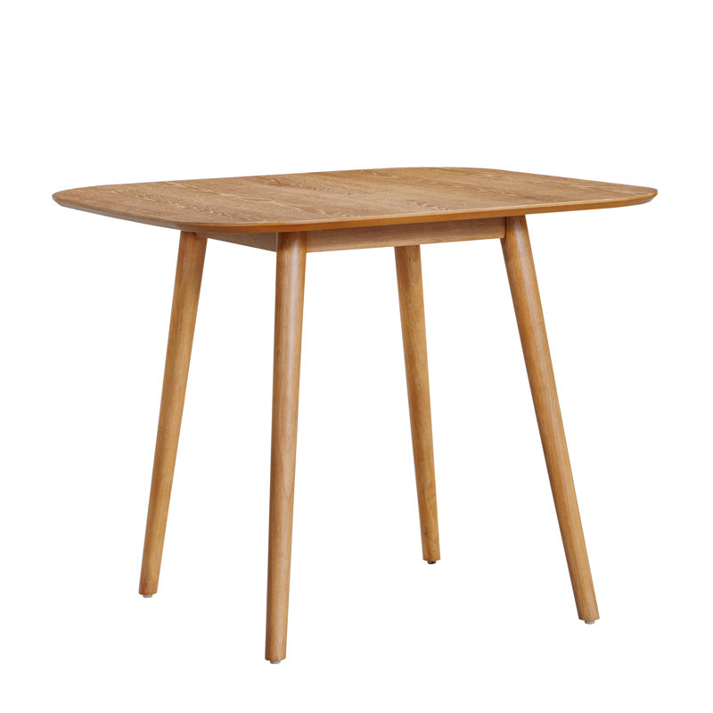 Square Dining Table With Four Sturdy Legs, Light Natural
