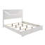 Ensemble de chambre avec grand lit 4 pièces avec tête de lit DEL blanc en bois blanc Blanca