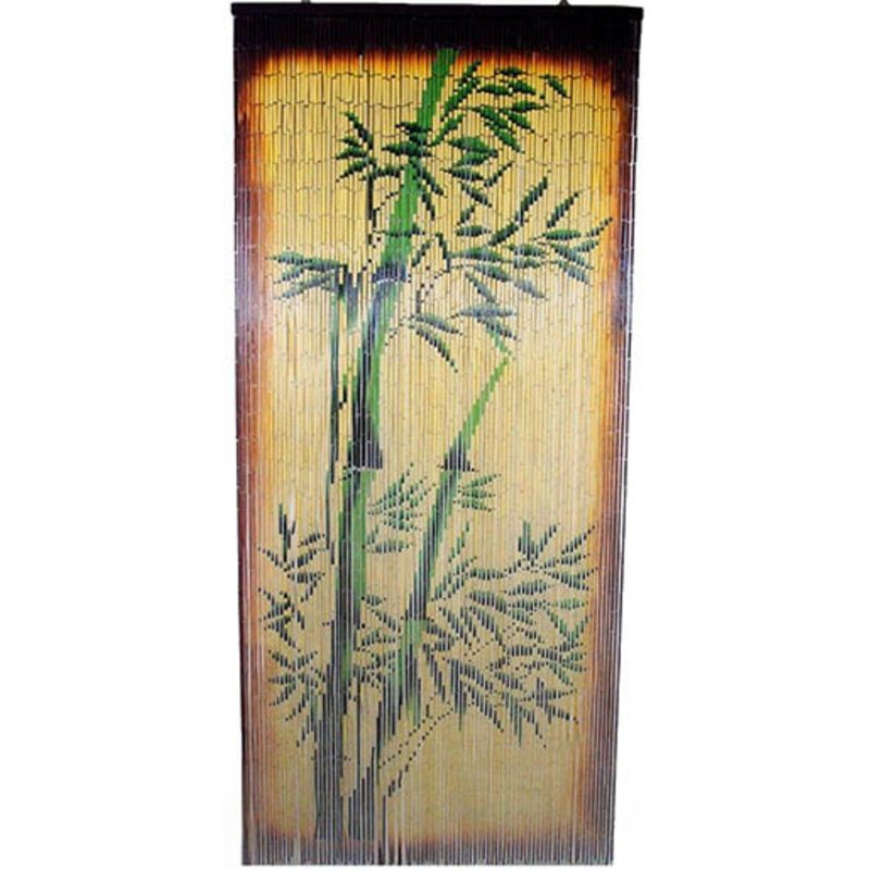 Rideau perlé à motif de bambou, l 36 po x H 78 po