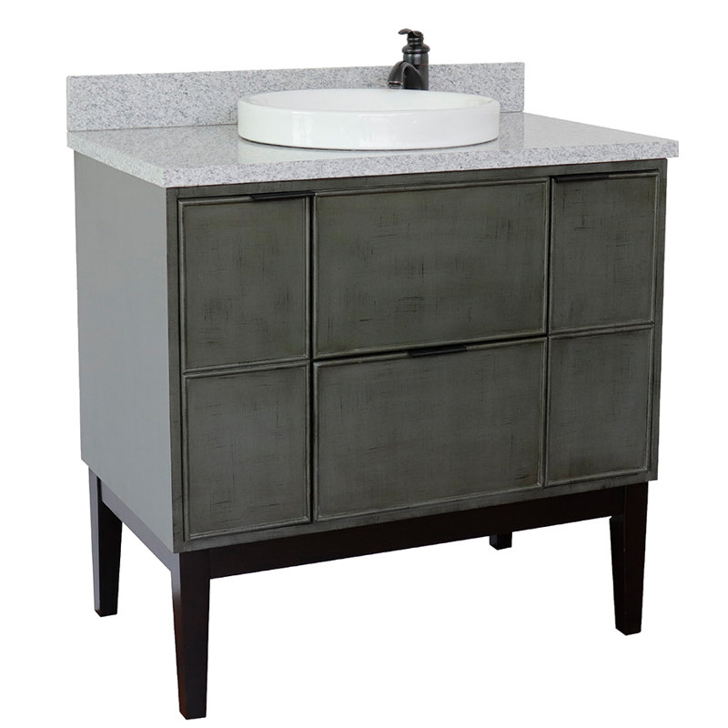 Ensemble de meuble-lavabo simple 37 po, Granite