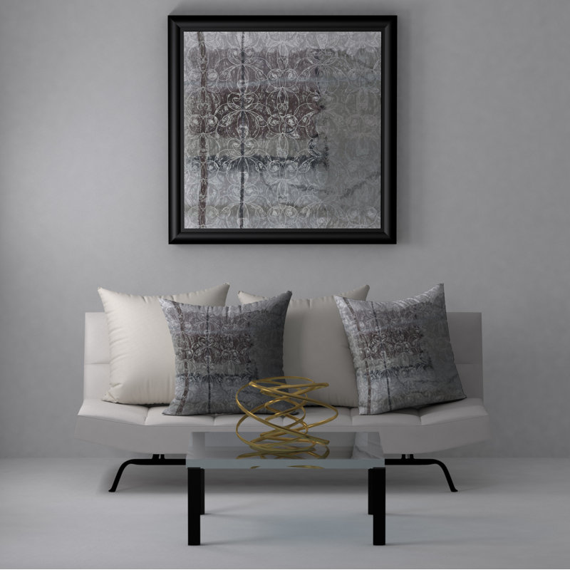 Abstract Reversible Throw Pillow, 18" x 18"