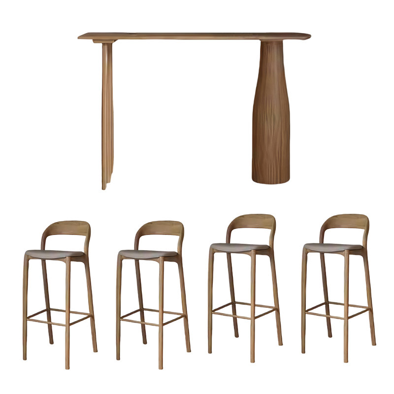 Table de bar en bois massif, H 41,3 po x L 55,1 po x l 19,6 po
