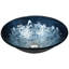 Lavabo de salle de bain vasque circulaire en verre trempé Makata Silver Burst