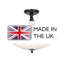 Sackler Glass Semi Flush Mount-28240376
