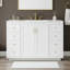 Meuble-lavabo de style campagnard de 48 pouces avec comptoir en MDF, armoire à 6 tiroirs et 2 portes-1618267559