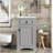 20-Inch Bathroom Vanity With Ceramic Sink, Soft Close Door, Adjustable Shelf, And Door-Mounted Storage Rack - Ideal For Small Bathrooms-2020678787