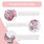 Une paire d'ornements modernes en cristal de luxe rose clair
