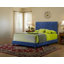 Lit double en velours bleu marine Modena-83537959-83537952