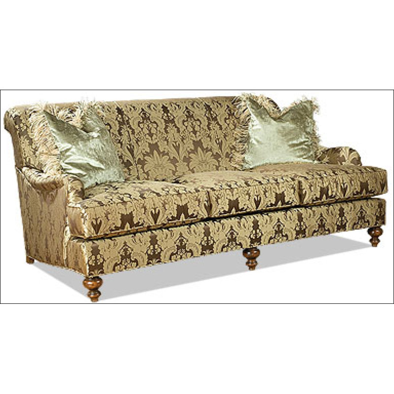 Leather Sofa, Croc Gator Brown, Brushy Bayou