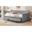 Lit de jour simple en pin massif avec 2 tiroirs de rangement, structure en X pour petites chambres d'amis et chambres d'enfant