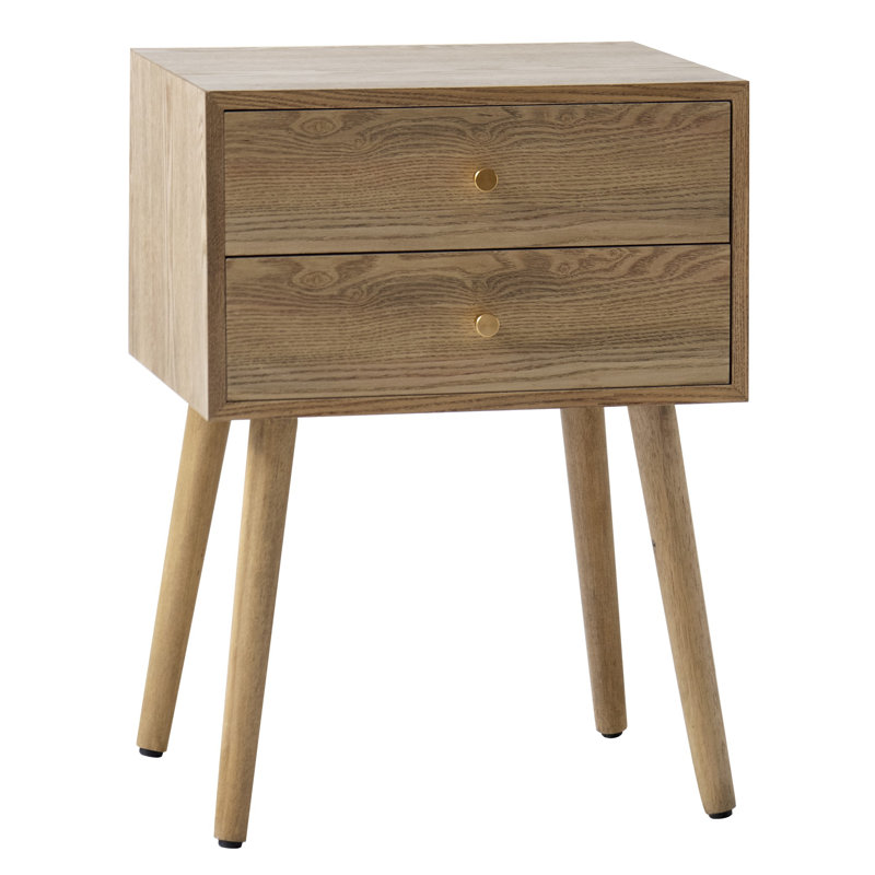 Table de chevet 2 tiroirs Auman