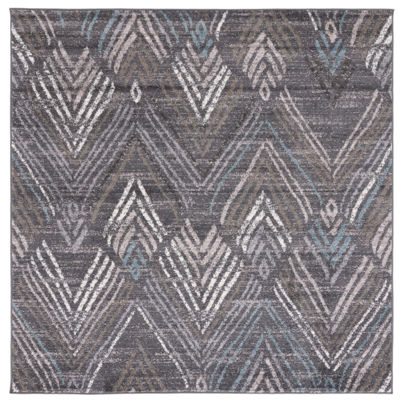 Adeyemi Performance Southwestern Rug, Square 6'7"