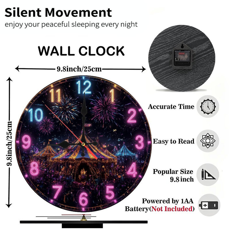 Horloge néon