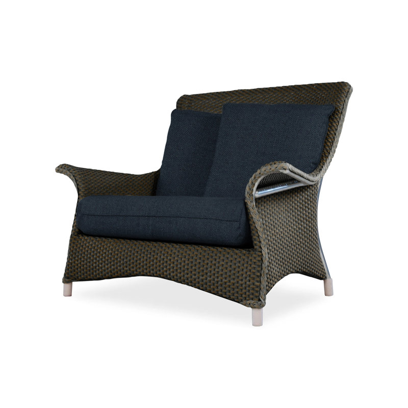 Mandalay Outdoor Lounge Chair, Sandberg Navy, Mink