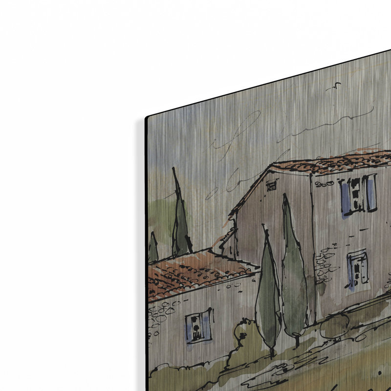 August Grove® «Citron III» par Anne Tavoletti, art mural en métal, H 36 po x l 36 po