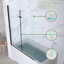 Jraty 47.2" W x 55" H Frameless Tub Door-97821112