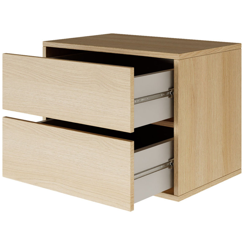 50cm W Manufactured Wood Bedside Table