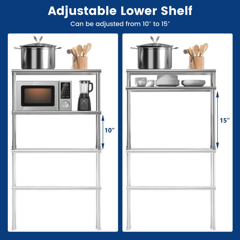 Derrel 36 " W Stainless Steel Shelving Unit