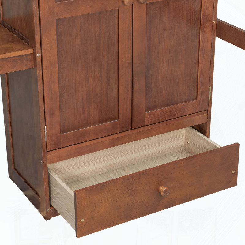 Lit mezzanine double avec bureau en L, garde-robe et escalier de rangement