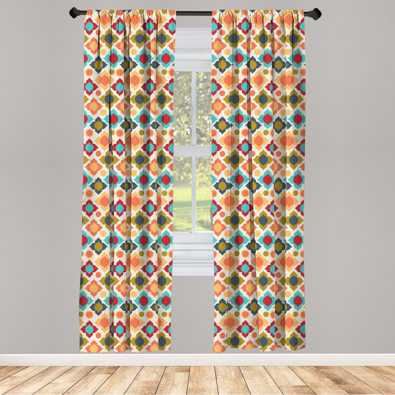 Orange Curtain Panels, 28" x 95"