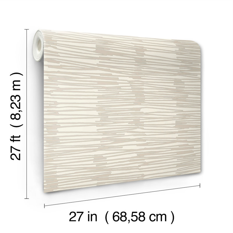 Papier peint eau avec roseau, Beige