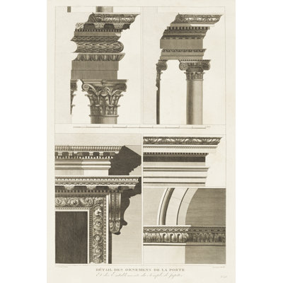Antique Architectural Details I - Wrapped Canvas Print