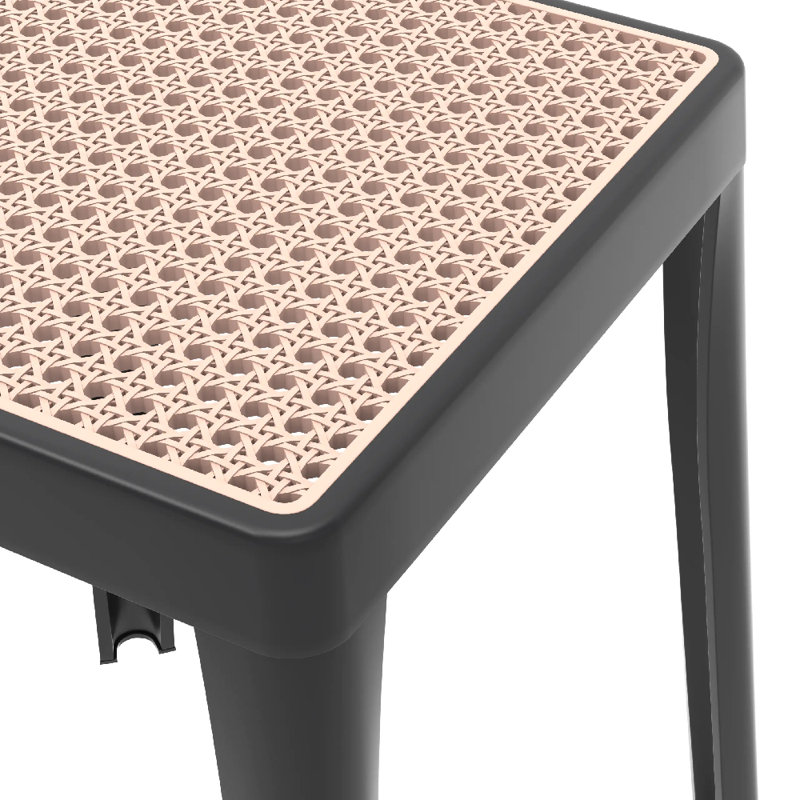 Tabouret en plastique Dantoni, Noir