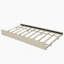 Grand lit plateforme tapissier en velours avec 2 tiroirs et 1 lit gigogne simple TG - beige