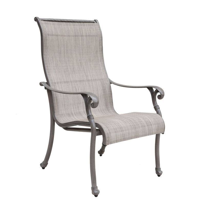 Chaises de salle à manger d'extérieur toutes saisons en toile, ensemble de 2