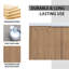 Meuble-lavabo mural avec 2 lavabos, support de rangement et armoire latérale, portes à fermeture en douceur