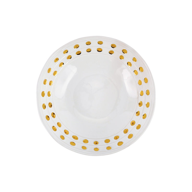 Bol de service Medici Gold, H 3,5 po x l 12,5 po x P 12,5 po