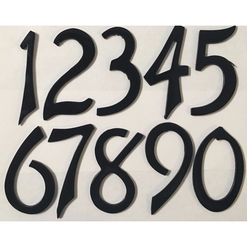 Marlow Home Co. Door Numerals, No. 0 in Brass Finish - Self-Adhesive ...