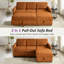 84'' Pull-Out Sofa Bed With Storage Chaise And Side Pockets-1711661030