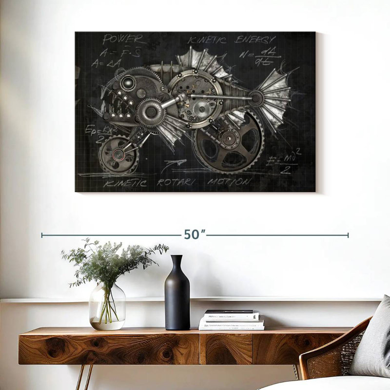 Kelan Steampunk Piranha Layout, 26" H x 39" W