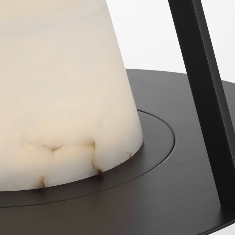 Barbara Barry Divina 20" Pendant with Alabaster, Modern Iron