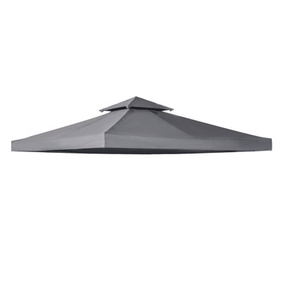 9.84' X Gazebo Replacement Canopy, 2, Dark Gray, Proof Outdoor Gray 9.8' Use
