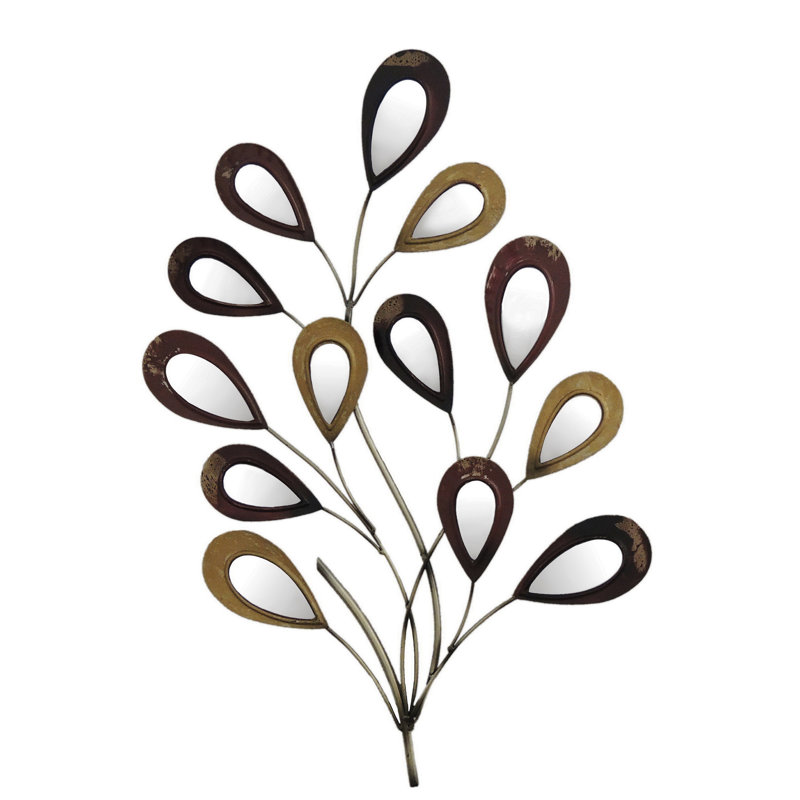 Geo moderne feuilles Sculpture decoration murale
