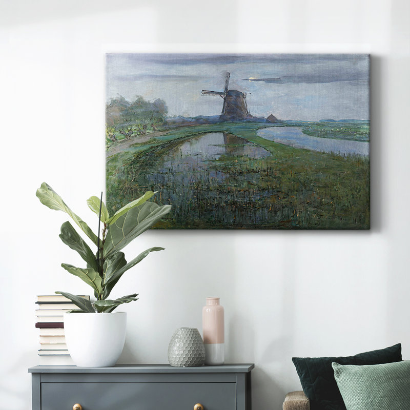 Paysage rétro - Lxxx sur toile, H 41 po x l 61 po