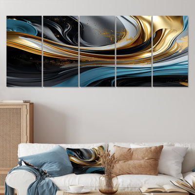 Ensemble de 5 pièces d'art liquide