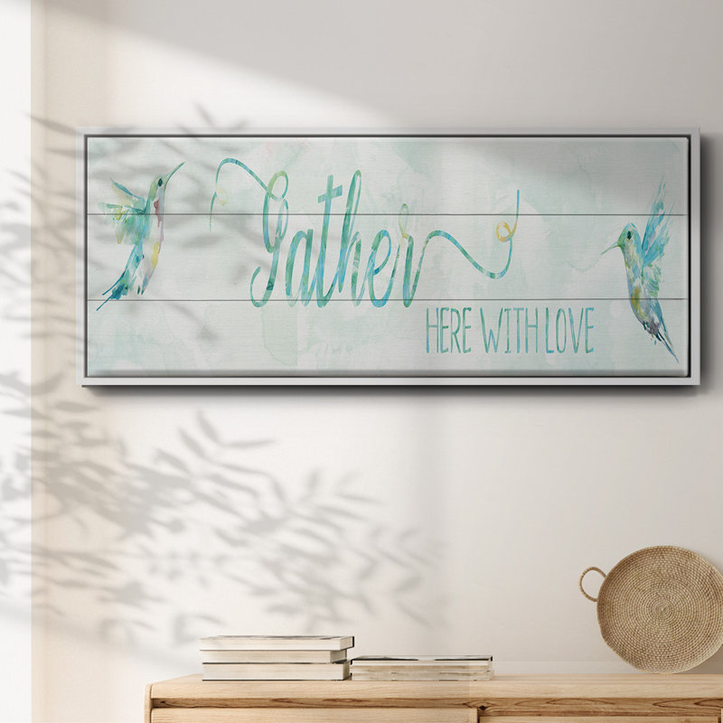 «Gather Here», toile encadrée, H 20 po x l 50 po
