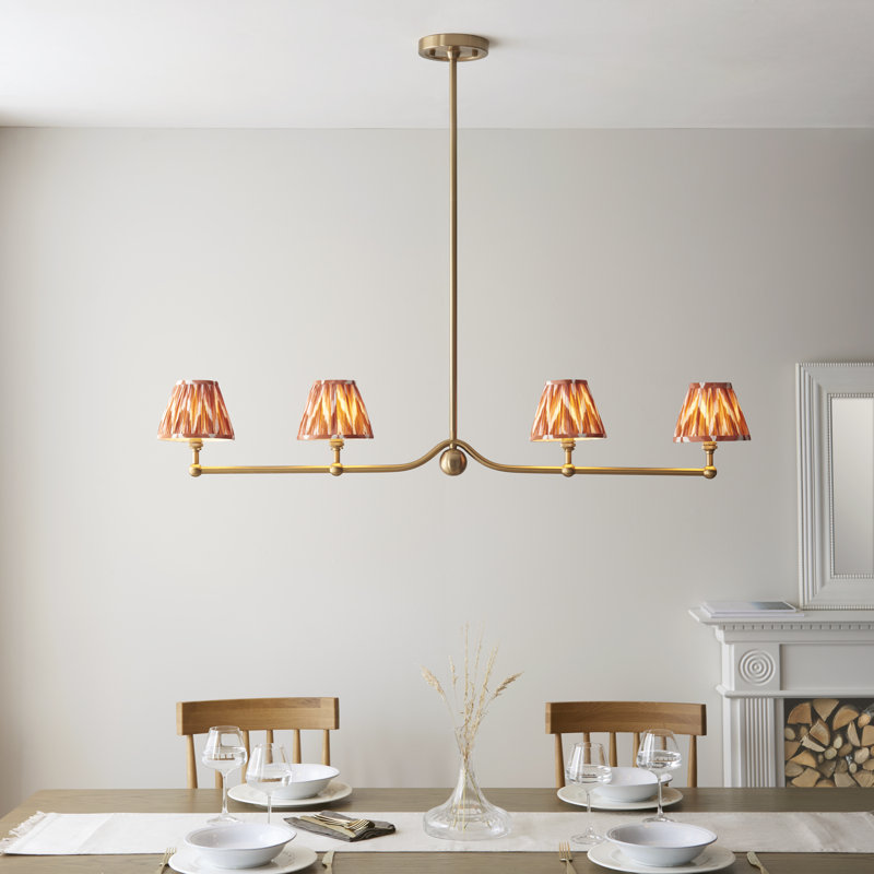 Santiago 1 - Light Shaded Chandelier, Orange