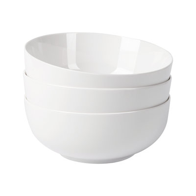 Ensemble de bols en porcelaine blanche de 64 onces, 64 oz