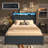 Tryston Queen Size Bed Frame With Footstool,upholstered Headboard,led Lights,Gray-1601692919-1601692874