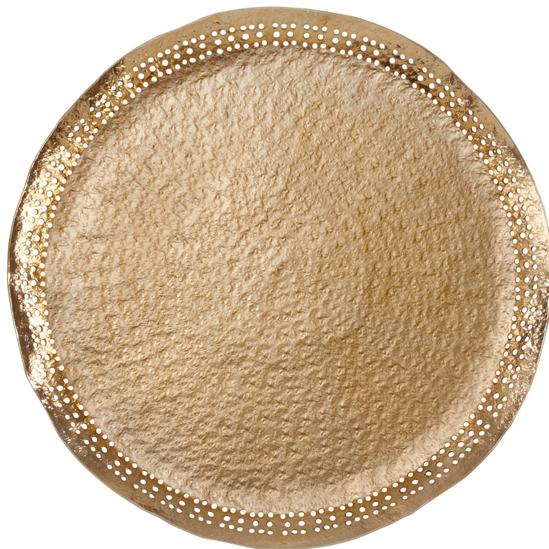 Festus Round Charger, Gold