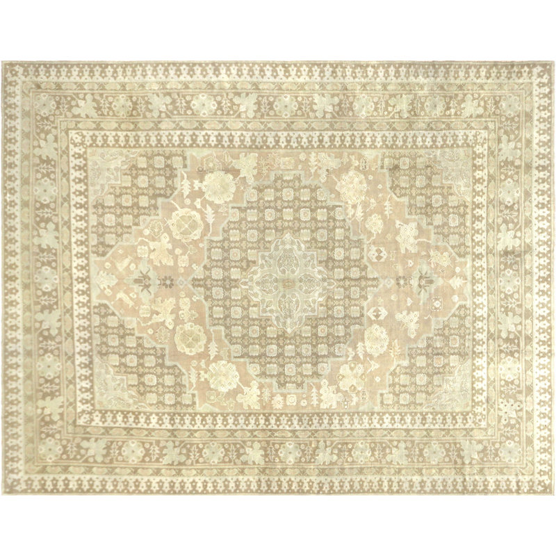 OverSize One-of-a-Kind 12'3" X 15'7" 1960s Wool Area Rug in