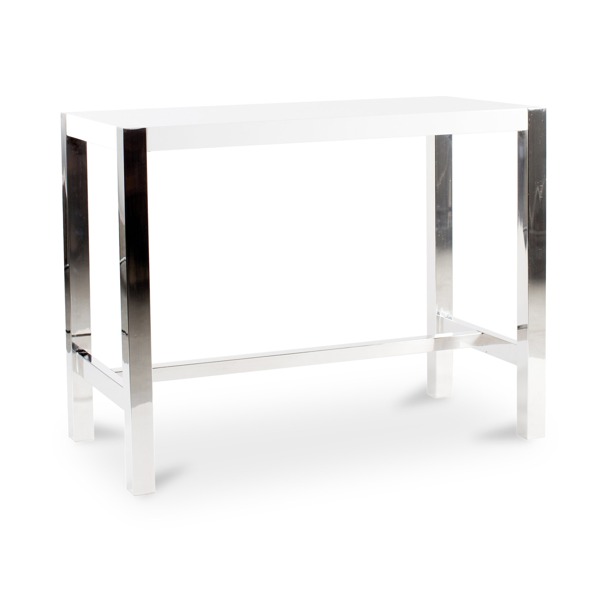 Bandon 47'' Dining Table, White, Counter Height (36" Height)