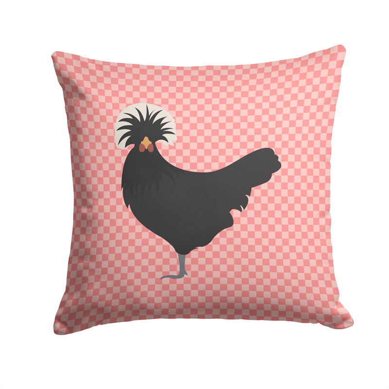 Coussin extérieur carré, 14 po x 14 po, Rose